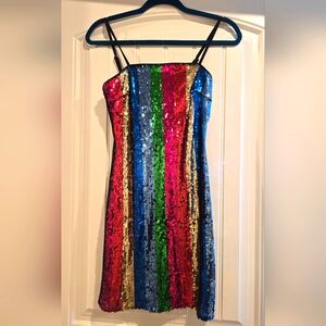 Pride Rainbow Sequin Dress by Parisian Size 2